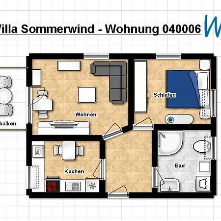 Sommerwind - 6 Апартаменты Вангероге